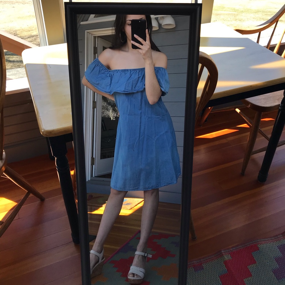 OFF THE SHOULDER RUFFLE DRESS - Picture 4 of 4